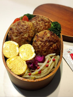 のっけ弁当2022.02.28ハンバーグ-レシピのメイン写真