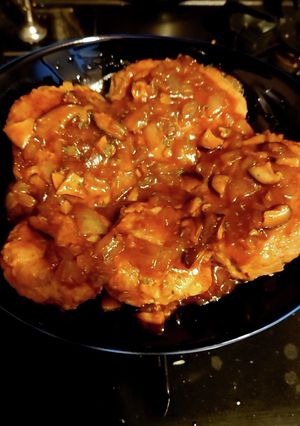 デミグラふわオニオン椎茸乗せハンバーグ★-レシピのメイン写真