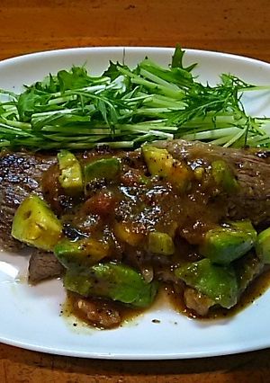 ラム肉の梅肉アボカド-レシピのメイン写真