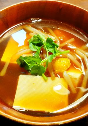 もやし(冷凍)と豆腐のお味噌汁-レシピのメイン写真