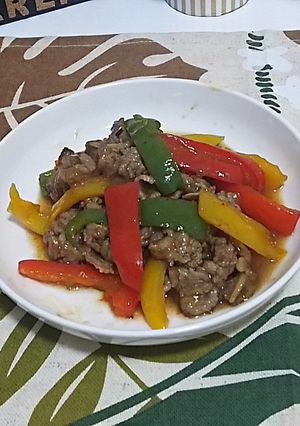 ピーマンと牛肉のオイスターソース炒め-レシピのメイン写真