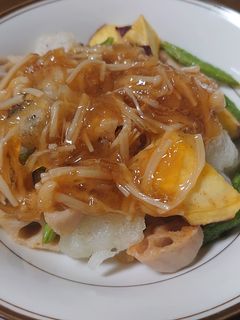 揚げ餅と野菜のみぞれあんかけ-レシピのメイン写真