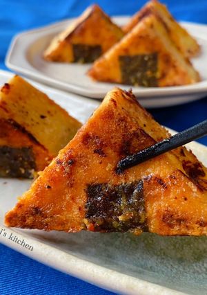 カリカリ！ 厚揚げの焼きおにぎり風-レシピのメイン写真