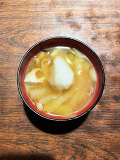 里芋と椎茸、大根の皮で合わせ味噌汁-レシピのメイン写真
