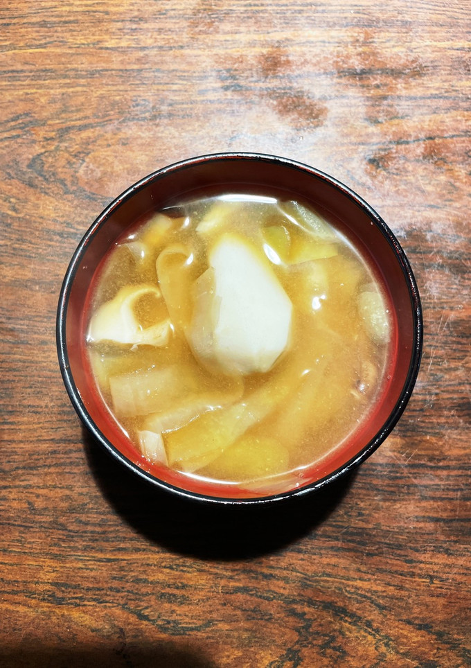 里芋と椎茸、大根の皮で合わせ味噌汁-レシピのメイン写真