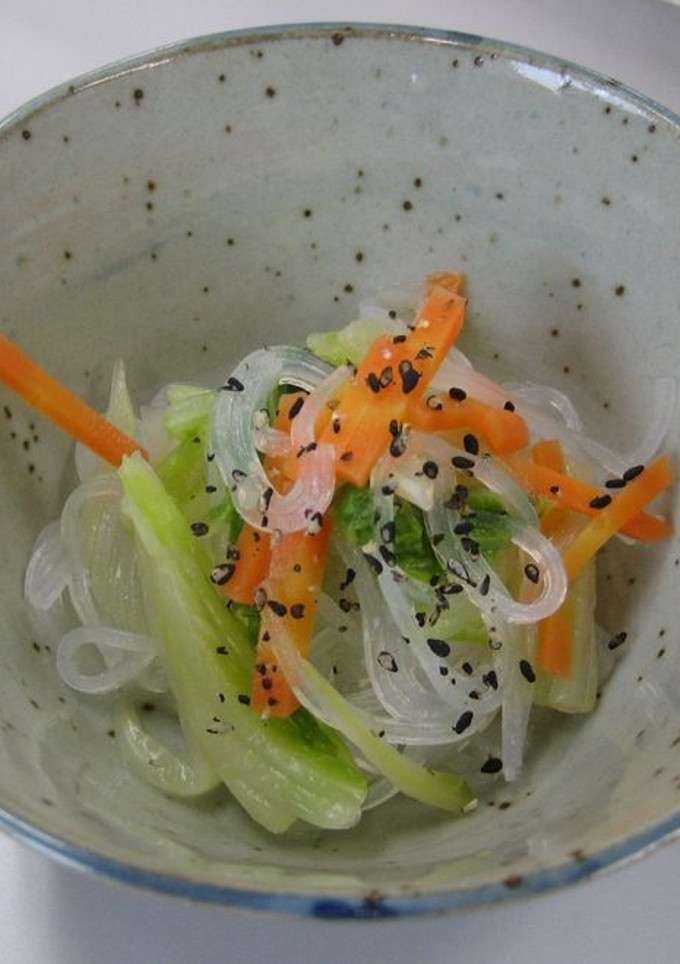 白菜とくずきりの酢の物（透析食）-レシピのメイン写真