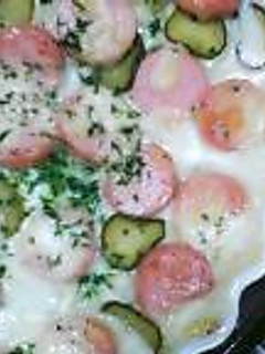 お魚ソーセージのピクルス・グラタン-レシピのメイン写真