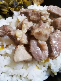 カレー用お肉で。味噌バター炒め。-レシピのメイン写真