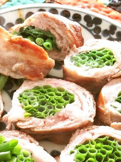 材料2つ、小ねぎの豚バラ肉巻き-レシピのメイン写真