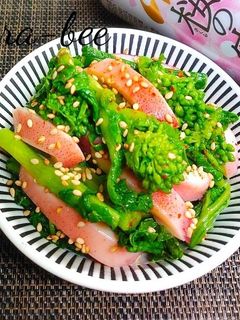 おつまみに◎菜の花とイカのピリ辛ナムル-レシピのメイン写真