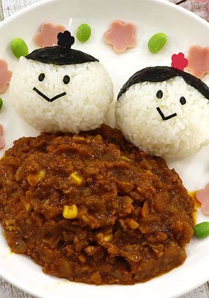 ひな祭りに♡レンジで1発！キーマカレー-レシピのメイン写真