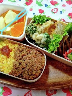 がんばれー♡塾弁当♪3色ごはん☆-レシピのメイン写真