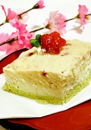 レンジで簡単☆ひな祭りひし形ケーキ-レシピのメイン写真