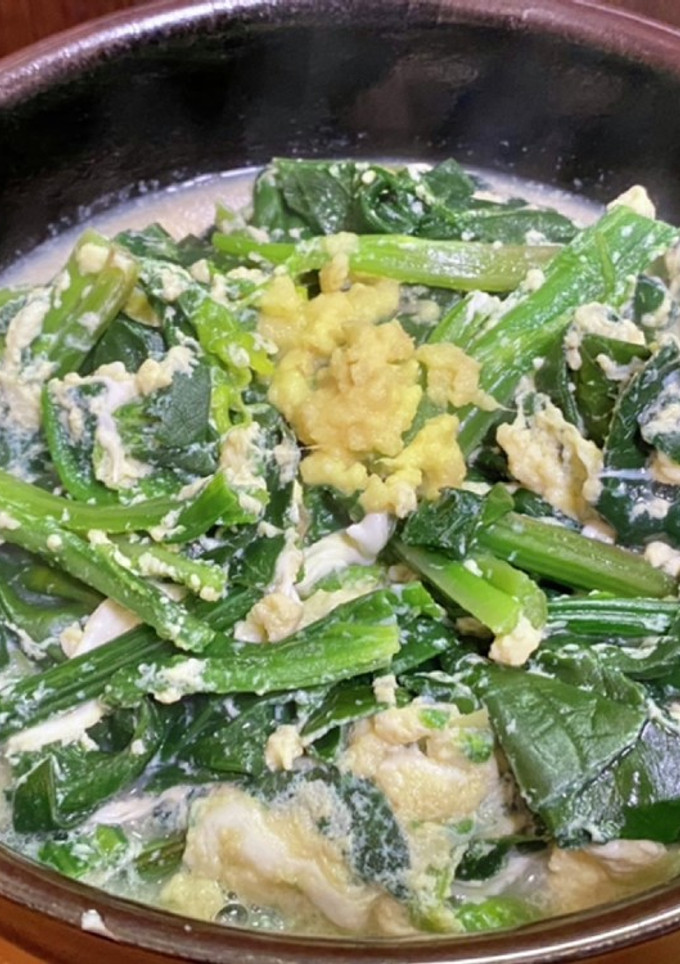 ほうれん草たっぷりの卵とじうどん-レシピのメイン写真