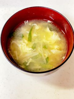 えのき にら玉味噌汁^^-レシピのメイン写真