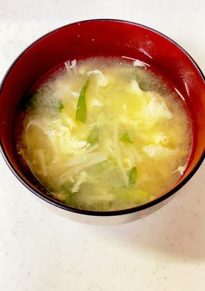 えのき にら玉味噌汁^^-レシピのメイン写真