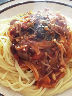 ミートソースパスタ-レシピのメイン写真