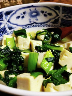 ぱぱっと栄養副菜!豆腐と小松菜の炒め-レシピのメイン写真