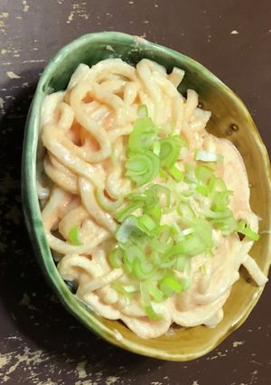簡単 うどんで明太子カルボナーラ風-レシピのメイン写真