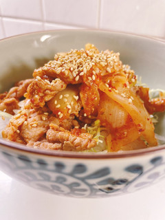 コクもあってシャキシャキ!簡単豚キムチ丼-レシピのメイン写真