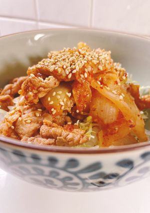 コクもあってシャキシャキ！簡単豚キムチ丼-レシピのメイン写真