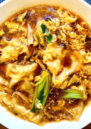 卵とじ醤油ワンタンスープ-レシピのメイン写真