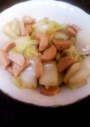 白菜とおさかなソーセージの炒め物-レシピのメイン写真