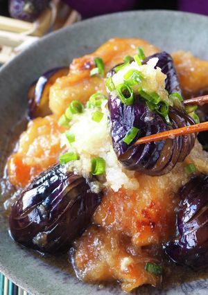 揚げない！とろ〜りなすと鶏肉のみぞれ煮-レシピのメイン写真