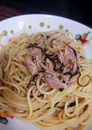 簡単お昼ごはん☆ツナと塩昆布のパスタ-レシピのメイン写真