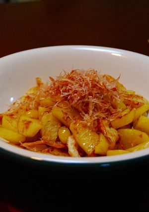 銀杏とじゃがいもとちくわの炒め物-レシピのメイン写真