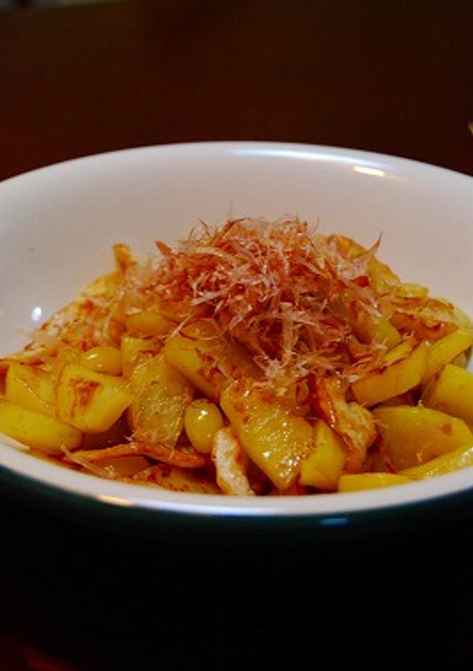 銀杏とじゃがいもとちくわの炒め物-レシピのメイン写真
