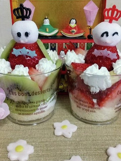 簡単カップ雛祭りフルーツケーキパフェ風-レシピのメイン写真