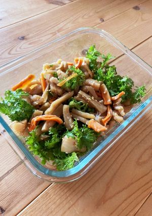 切干し大根と帆立のサラダ(わさび菜入り）-レシピのメイン写真