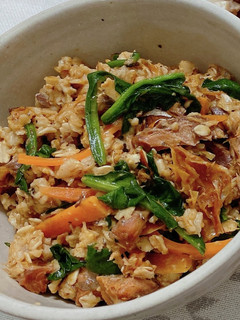 オートミール味噌サバ缶丼-レシピのメイン写真