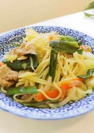 葉にんにくの塩やきそば-レシピのメイン写真