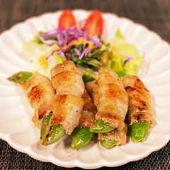 รูปของ 簡単スナップえんどうの豚バラ肉巻き