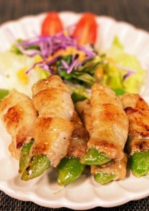 簡単スナップえんどうの豚バラ肉巻き-レシピのメイン写真