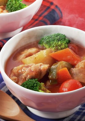 鶏肉とトマトのスープ(米粉使用)-レシピのメイン写真
