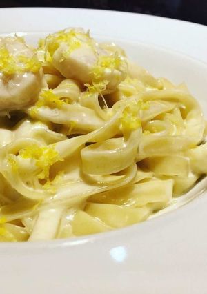 ホタテのレモンクリームパスタ-レシピのメイン写真