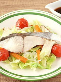 鰆と春キャベツのレンジ蒸し-レシピのメイン写真