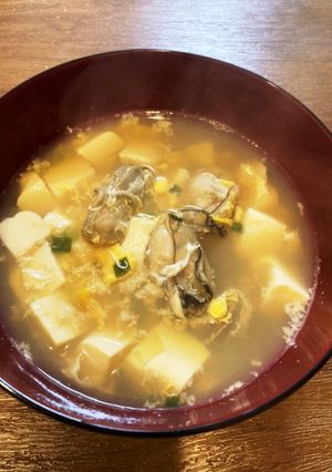 簡単！東マルのうどんスープで牡蠣豆腐-レシピのメイン写真
