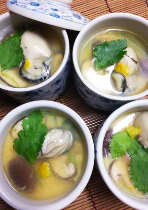 蒸し器不要☆牡蠣茶わん蒸し-レシピのメイン写真