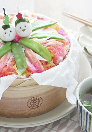 簡単★蒸しちらし寿司とはまぐりのお吸い物-レシピのメイン写真