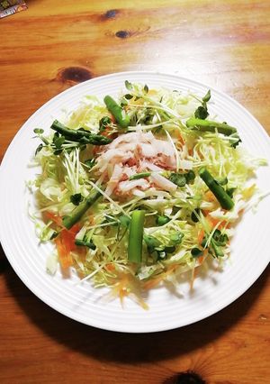 キャベツとツナの巣ごもりサラダ 二人ご飯-レシピのメイン写真