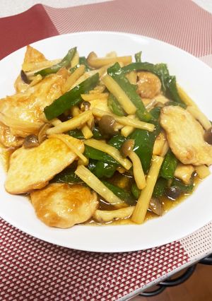定番調味料de〜鶏むね肉の香味炒め-レシピのメイン写真