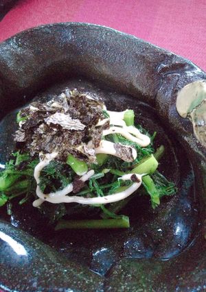 話題入り春菊のおひたし♪我が家の食べ方♪-レシピのメイン写真