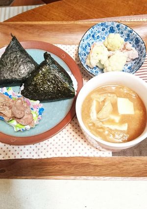 残りもの朝ご飯&お味噌汁〜-レシピのメイン写真