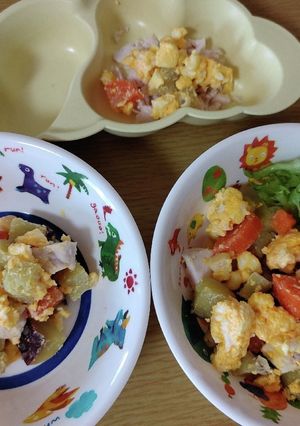 離乳食♪鶏ささみとさつま芋のタルタル和え-レシピのメイン写真