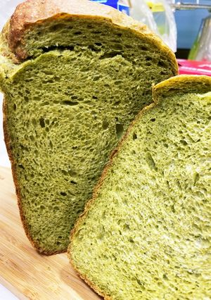 栄養満点♪ふわっふわほうれん草食パン♪-レシピのメイン写真
