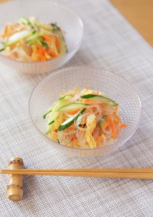 たっぷり野菜でつくる！中華風 春雨サラダ-レシピのメイン写真